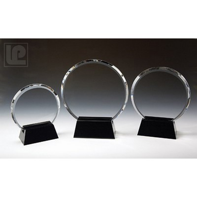 Circle Optical Crystal Award 8"H