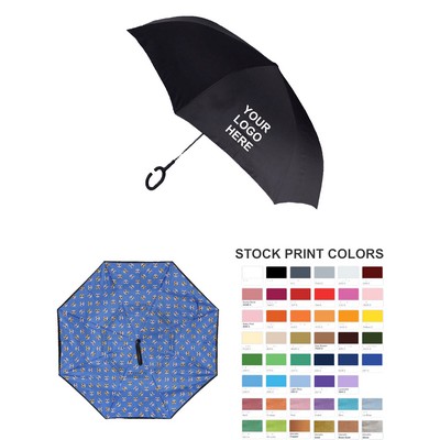48" Arc Inverted Umbrella, Cat Pattern Inside