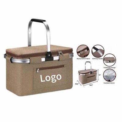 Folding Picnic Shopping BasketDrink Chiller Basket