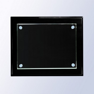 Small Black Premium Piano Finish Plaque-Glass