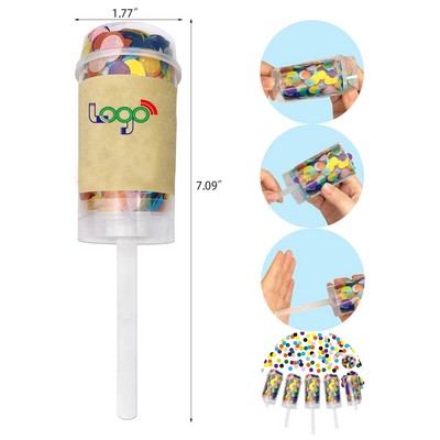 Confetti Push Pop Colorful Containers