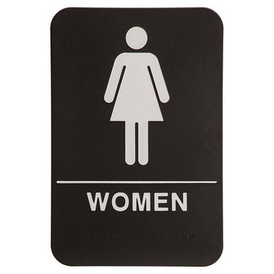 6" x 9" Women Accessible Restroom Sign