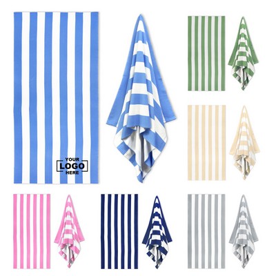 Striped Ultra-Fine Fiber Beach Towel – Quick-Dry Sports & Swim Towel(Free Shipping)