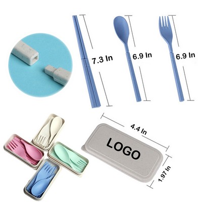 Collapsible Wheat Straw Utensils Set