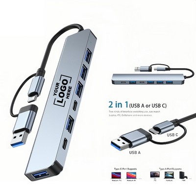 Multi-Function Dual Head 7-In-1 Type-C Extender